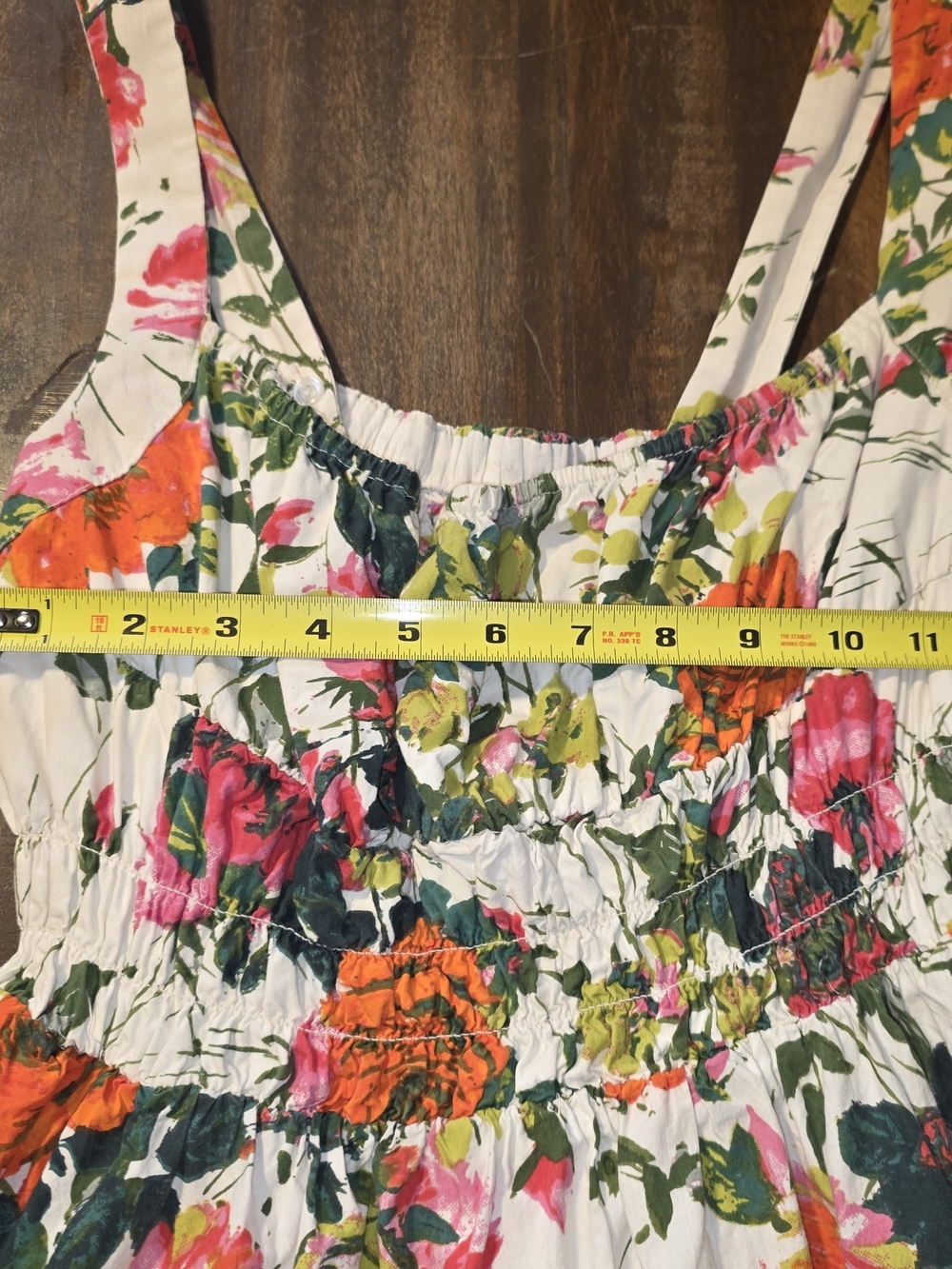 Anthropologie A-line, Corset Floral Midi Dress Size 4 - Picture 10 of 13